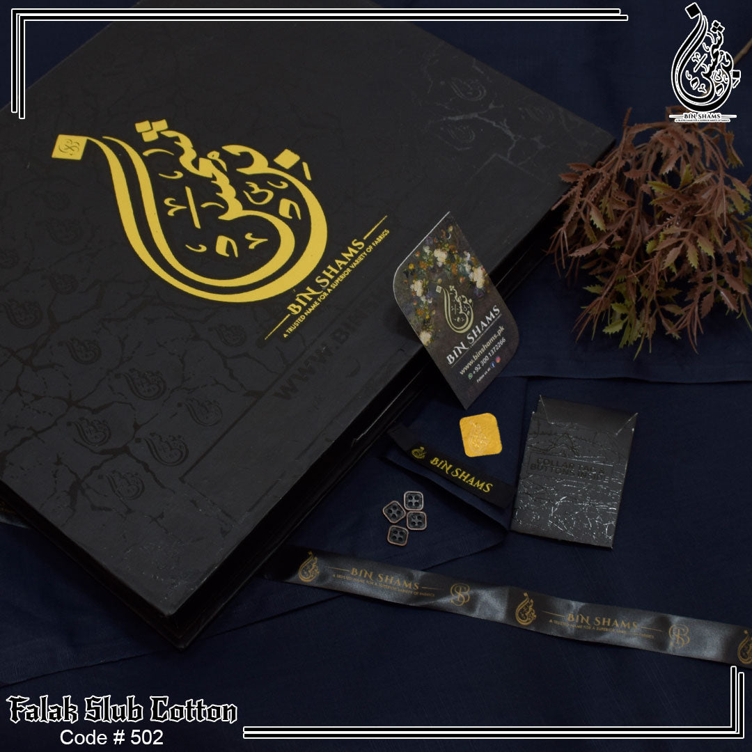 Falak Slub Cotton -Black