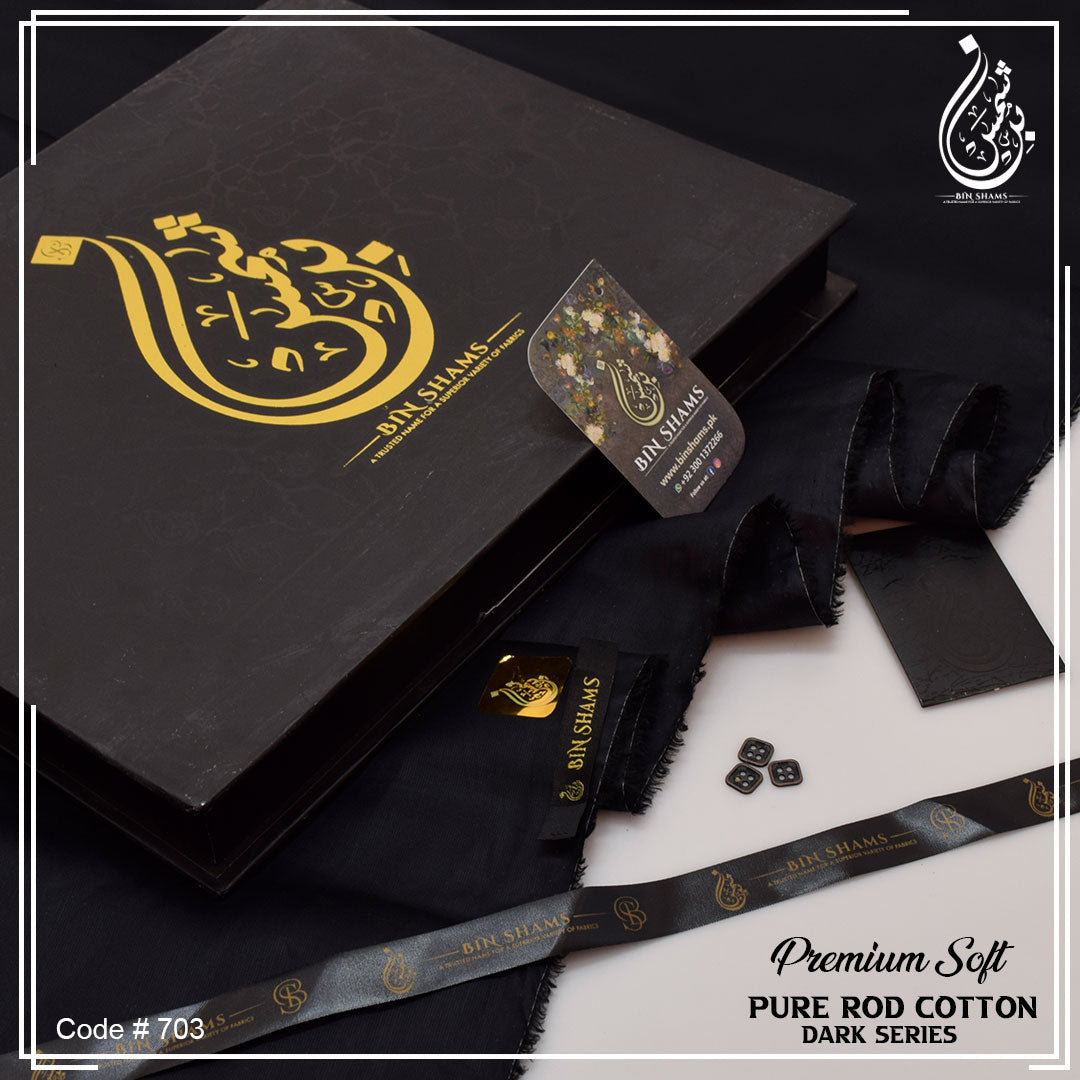 Premium Rod Cotton β Jet Black