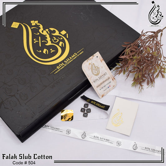 Falak Slub Cotton - White